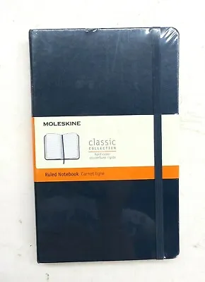 Moleskine Classic Notebook Hard Cover Large 5  X 8.25  Ruled/Lined Sapphire • $17.99