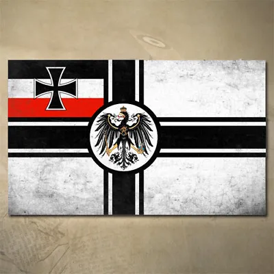 Imperial War Ensign Of Germany 1903-1919 Flag Decal | 100mm X 60mm | Distressed  • $5.99