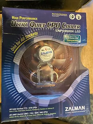 NOS Zalman Quiet Universal Intel / AMD CPU COOLER CNPS9500A LED 92mm • $31