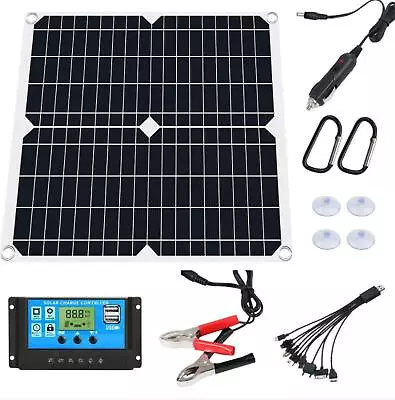 50W Solar Panel Kit 12V 20/40/60/100A Battery Charger Controller Caravan Boat I • £28.79