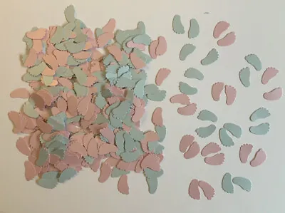 £2.45 • Buy 200 Pink Blue Tiny Baby Feet Confetti Shower Christening Reveal Party Decoration