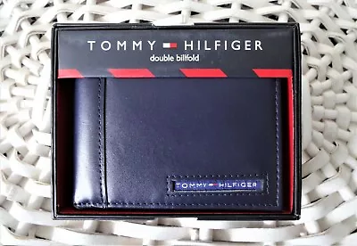 £18.98 • Buy Men's Leather Pascase Wallet 'Tommy Hilfiger' Bifold 'CAMBRIDGE'Navy,Credit Card