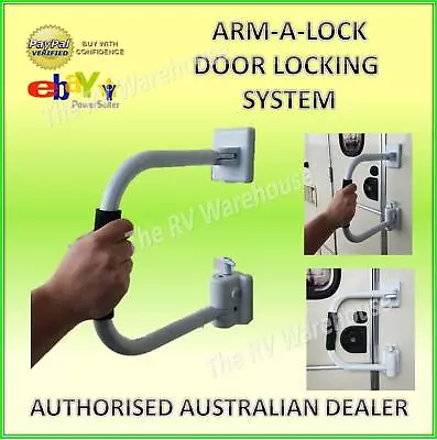 Arm-A-Lock Security Door Handle Caravan Motorhome Pop Top RV Accessories Parts • $118