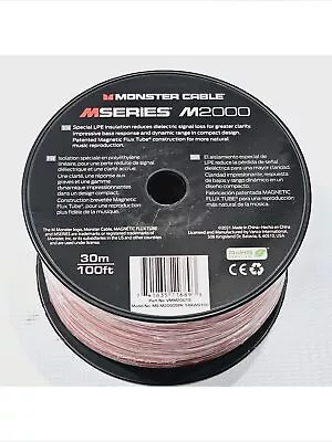 Monster M2000 Speaker Wire: Advanced Copper Speaker Cable Spool 30M/100FT 14 AWG • $99.95