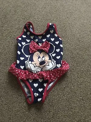 £0.99 • Buy Disney Minnie Mouse Toddler Girls Swimming Costume Age 18-24 Months 