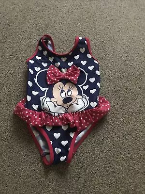 £0.99 • Buy Disney Minnie Mouse Toddler Girls Swimming Costume Age 18-24 Months 