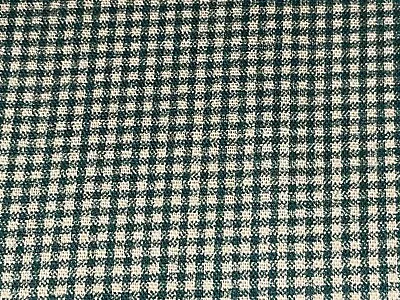 By 1/2 Yd Vintage Green & Tan Check Gingham Cotton Fabric 12 Checks An Inch BTHY • $3.75