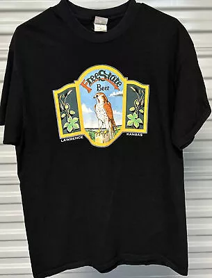 VTG Free State Beer Lawrence Kansas Graphic T-Shirt Adult Size Large Hanes Beefy • $29.99
