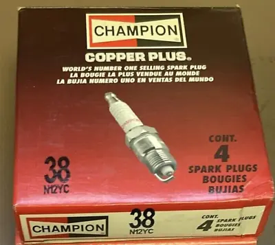 Genuine Champion Spark Plug # 38 N12YC Pack Of 4 Plugs Fits MOPAR 318 360 Engine • $16