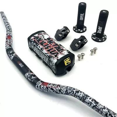 Painted Edition  Evo  PRO TAPER Handlebar Fat Bar DIRT BIKE 1 1/8'' Full Set • $61.29