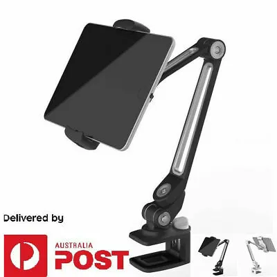 Tablet Holder For IPad Pro Air 5 6 7 8 Mini Clamp Adjustable Arm Desk Bed Mount • $55.99