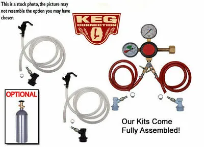 2 Faucet Basic System Homebrew Kegerator Keezer Kit Party Cobra Tap  • $200.90