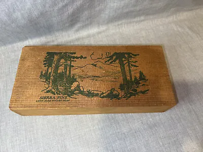 VTG MCM SIERRA PINE TOILET SOAP Wooden Storage Box Motel Hotel Advertising • $20