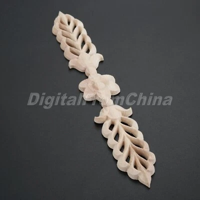 $4.09 • Buy Fashion 24.5*3.5cm Wood Carved Decal Corner Onlay Applique Funiture Home Decor