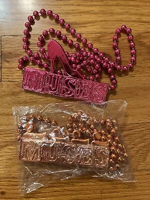 Set Of 2 Krewe Of Muses Mardi Gras New Orleans Shoe Pink Duck Orange Beads • $12