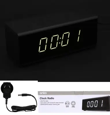 Digital LED SmartSet Alarm Clock Radio With AM/FM  Radio - Black • $22.99