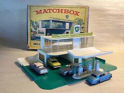 Lesney Matchbox MG-1 Service Station W Box As Shown Collectors Best • $415