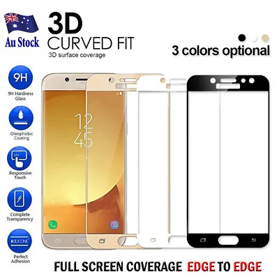 $4.95 • Buy FULL COVER Tempered Glass Screen Protector For Samsung Galaxy J5 J7 J2 Pro 2018