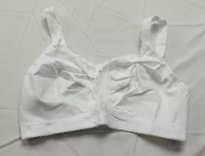 Miss Mary Of Sweden Womens Wireless Cotton Comfort Bra JM6 White Size 48F(E) NWT • $25.49