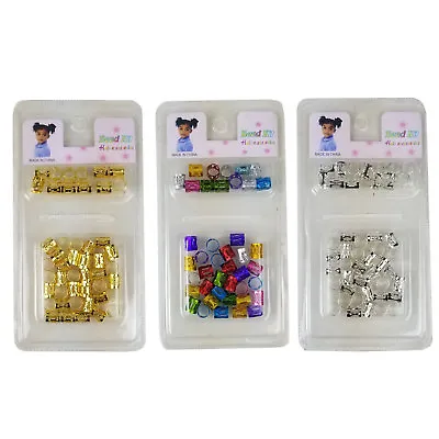 84 Pcs Hair Dreadlocks Bead Cuff Clip Decoration Filigree Tube 8 Mm • $6.49