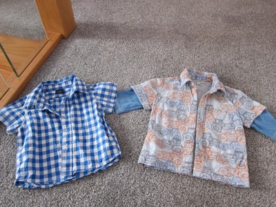 £2.50 • Buy 2 X BOYS SHIRTS AGE 3-6 MONTHS - GAP AND MONSOON