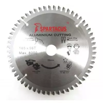 Aluminium Circular Saw Blade 165 X 20mm 56T For Makita DSS610 DSS611 DHS680 • £14.99