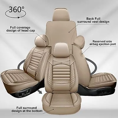 Luxury Car Seat Cover PU Leather Protector Pad Full Set For Volvo S80 2001-2016 • $123.99