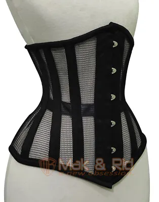 Premium Steel Boned Underbust Cotton Mesh Waist Training Lacing Shaper Corset  • $49.99