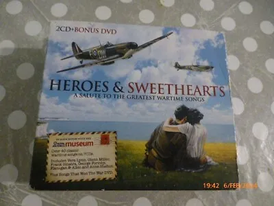 Various - Heroes And Sweethearts ( Wartime Songs )  ( 2CD + DVD ) • £7.99