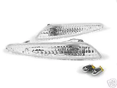 Clear Bumper Side Marker Light + Chrome Bulbs For 2003-06 Mercedes W211 E Class • $29.93