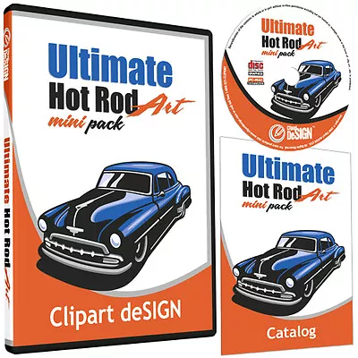 Hot Rod Clipart-vinyl Cutter Plotter Images-eps Vector Clip Art Cd • $34.95