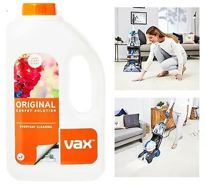 Vax Pet Carpet Cleaner Solution Shampoo Original FreshRose Scent Everyday 1.5 W • £14.39