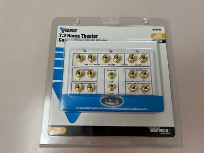 $10 • Buy Vanco 7.2 Home Theatre Connection Wall Plate, HTWP72, NIP