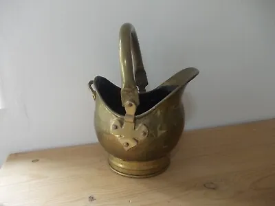 Vintage Brass Coal Bucket Scuttle Bucket • £25