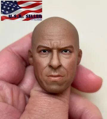 1/6 Vin Soldier Male Head Sculpt For 12  Hot Toys PHICEN WORLDBOX Male Figure • $33.12