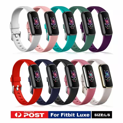 Fitbit Luxe Band Replacement Waterproof Silicone Wristband Watch Soft Bracelet • $6.99