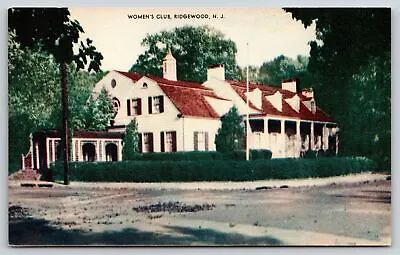 $3.70 • Buy Ridgewood New Jersey~Women's Club On Street Corner~Vintage Postcard