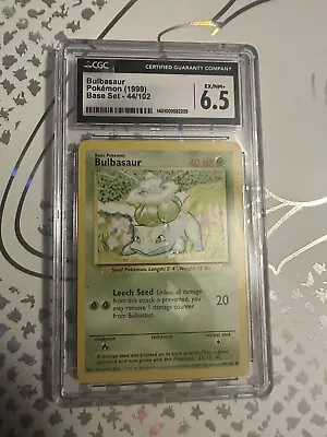 Pokemon - Bulbasaur - Base Set - CGC 6.5 • $5