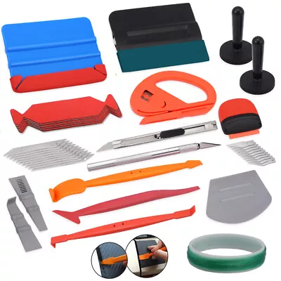 Pro Car Vinyl Wrapping Tools Window Tint Install Kit Gasket Squeegee Scratchless • $15.54