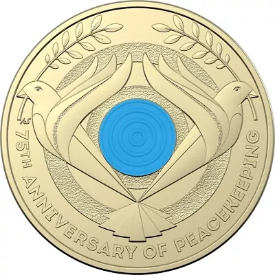 2022 $2 Peacekeeping Dove 75th Anniversary Australian Two Dollar Coin Blue Circ • $5.99