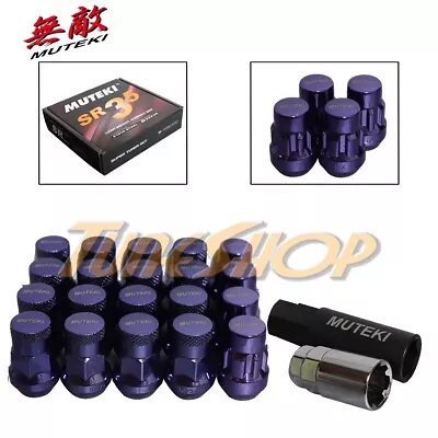 Muteki Lock Sr35 Wheels Lug Nuts 12x1.5 M12 1.5 Acorn Rims Close End 20 Purple U • $69.95