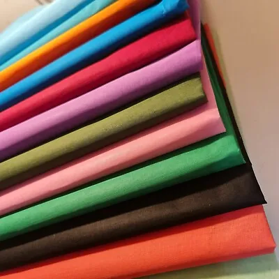 100% Cotton Organdy Dress Stiff Lining Curtain Interfacing Craft Fabric 44  • £2.87