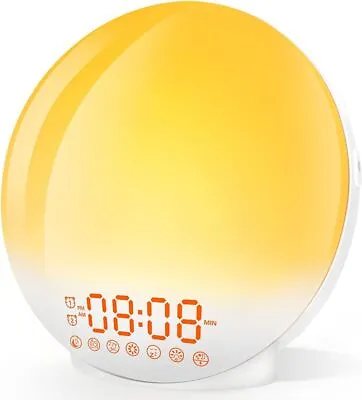 Sunrise Alarm Clock Wake Up Light  7 Sounds Dual Alarms Snooze FM Radio • $41.50