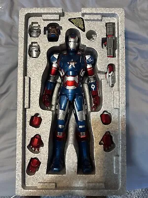 Hot Toys MMS195 D01 Marvel Iron Man 3 Die Cast Iron Patriot (Used) • $199.99