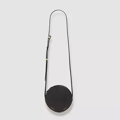 $890 Victoria Beckham Women Black Leather Canteen Crossbody Strap Purse Bag • $285.18