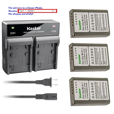 $25.99 • Buy Kastar Battery AC Rapid Charger For Olympus BLN-1 BLN1 Battery & BCN-1 Charger