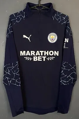 Men's Manchester City 2020/2021 Training Top Football Soccer Shirt Jersey Size S • $89.99