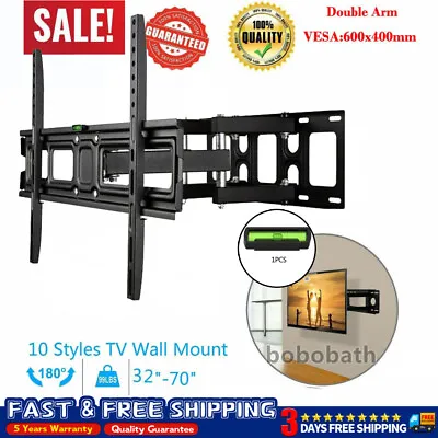 Full Motion TV Wall Mount Bracket Tilt Swivel For 32 35 40 43 49 50 55 60 70inch • £29.56