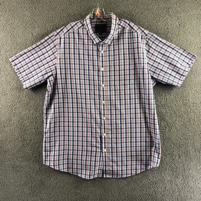 £9.99 • Buy Mens Atlantic Bay Size XXL Blue Red Check Short Sleeve Easy Care Casual Shirt