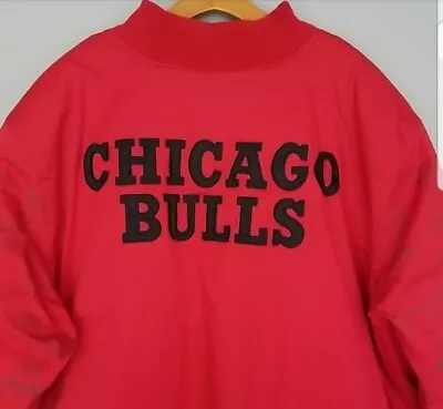 Chicago Bulls Starter Red Bomber Jacket Graphic Sleeve  Embroidered 5XL • $59.99